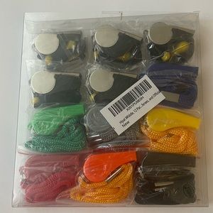 Hipat Whistle 12-Pack with Lanyard; Loud Crisp Whistle Sound